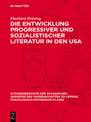 cover image of Die Entwicklung progressiver und sozialistischer Literatur in den USA